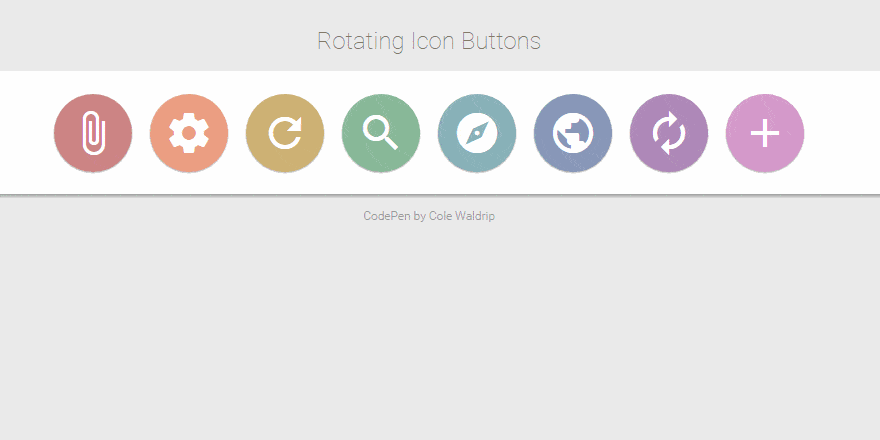 rotating social icons